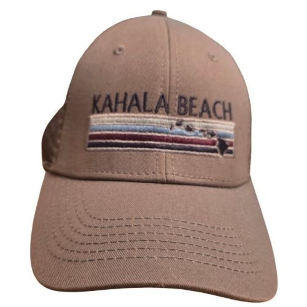 Kahala Beach Hawaii Trucker Hat Brown Embroidered Mesh Snapback Surf Cap Island